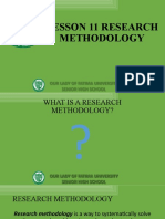 Lesson 11 Research Methodology