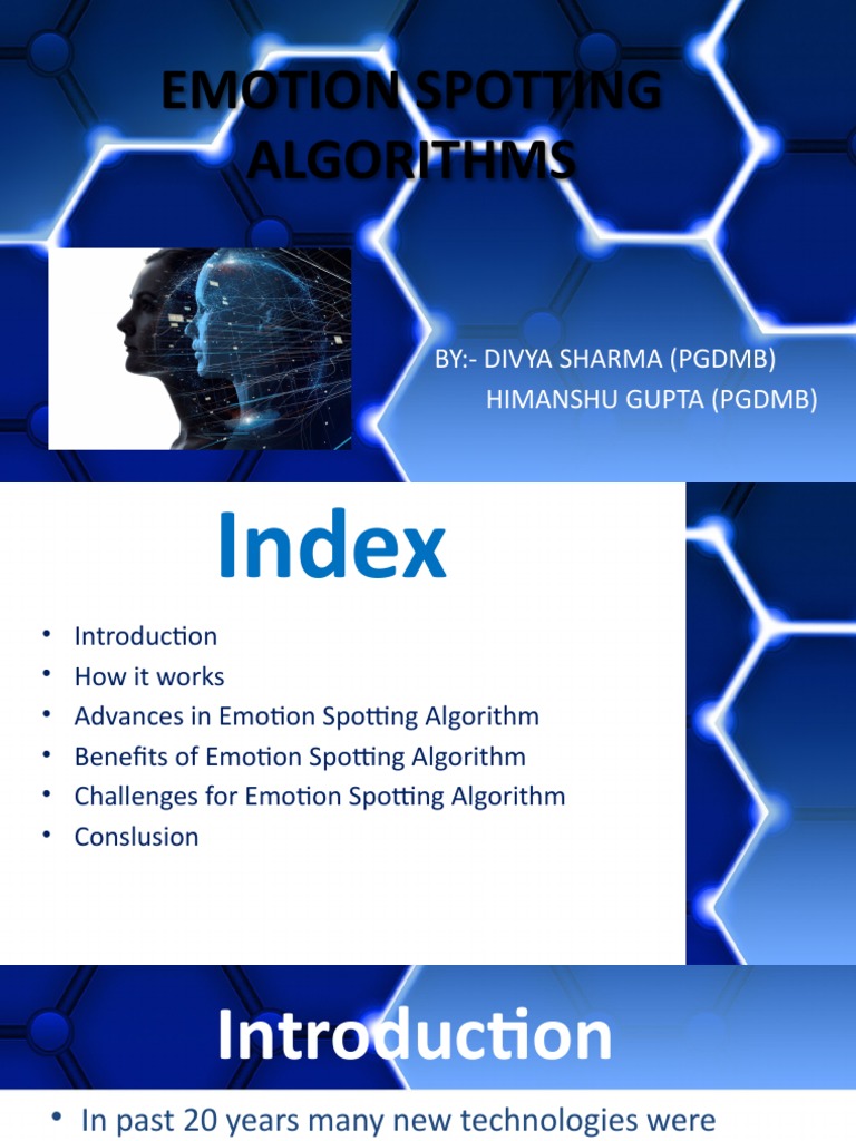 Emotion Spotting Algorithms | PDF | Algorithms | Emotions