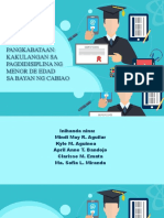 Sistema NG Hustisyang Pangkabataan: Kakulangan Sa Pagdidisiplina NG Menor de Edad Sa Bayan NG Cabiao