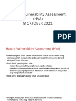 Hazard Vulnerability Assessment (HVA) 8 OKTOBER 2021