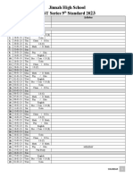 9th Datesheet Test Seesion