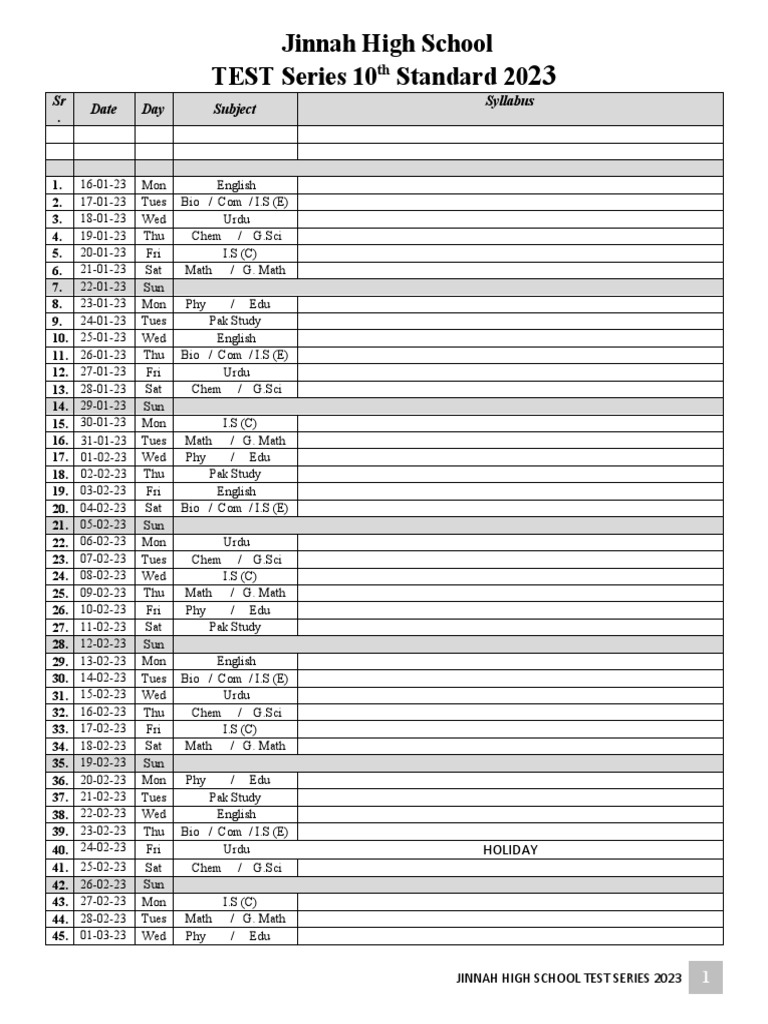 2nd Year Syllabus Pdf