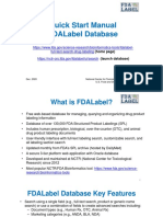 Quick Start Manual Fdalabel Database: Full-Text-Search-Drug-Labeling