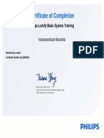 Certificate of Completion: Philips Lumify Basic System Training
