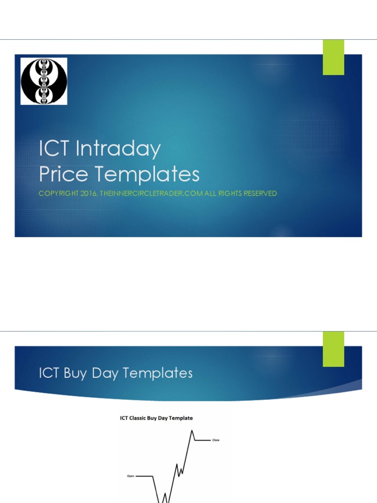ICT Intraday Price Templates PDF