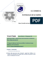 E.C Chimie S1 Architecture de La Matière