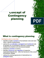 Concept of Contingency Planning