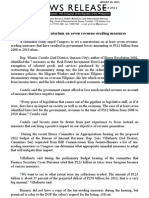 August 30.2011 - Solons Seek Moratorium On Seven Revenue-Eroding Measures