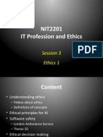 NIT2201 Session 3: Understanding Ethics and Ethical Decision Making