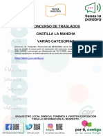 Concurso de Traslados Castilla La Mancha Varias Categorias: Fecha 09/03/2023