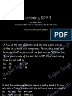 Machining DPP 3: by Rajeev Singh For Solution Follow Me On Unacademy. Click The Link Below