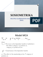 Sosiometrika: Multiple Classification Analysis (MCA)