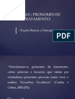 Formas / Pronomes de Tratamento:: - Noções Básicas e Princípios de Uso