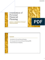 Foundation of Personal Financial Planning: Content