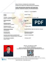 (The Indonesian Health Profession Board) : Registration Certification of Optometrist
