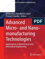 Advanced Micro-And Nano - Manufacturing Technologies: Shrikrishna Nandkishor Joshi Pranjal Chandra Editors
