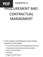 Procurement and Contractual Managment: Chapetr Iv