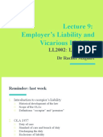 Employer's Liability and Vicarious Liability: LL2002: Law of Tort