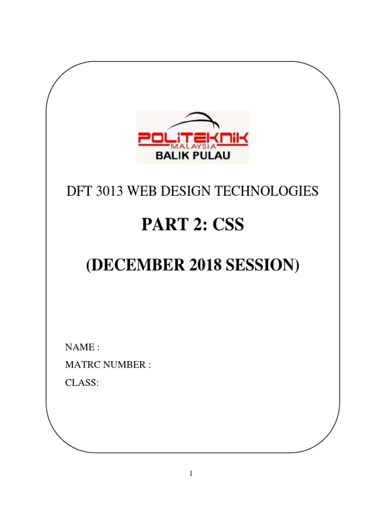 Lab Activity 9 CSS Boxes and Horizontal Menu | PDF | Html | Software ...