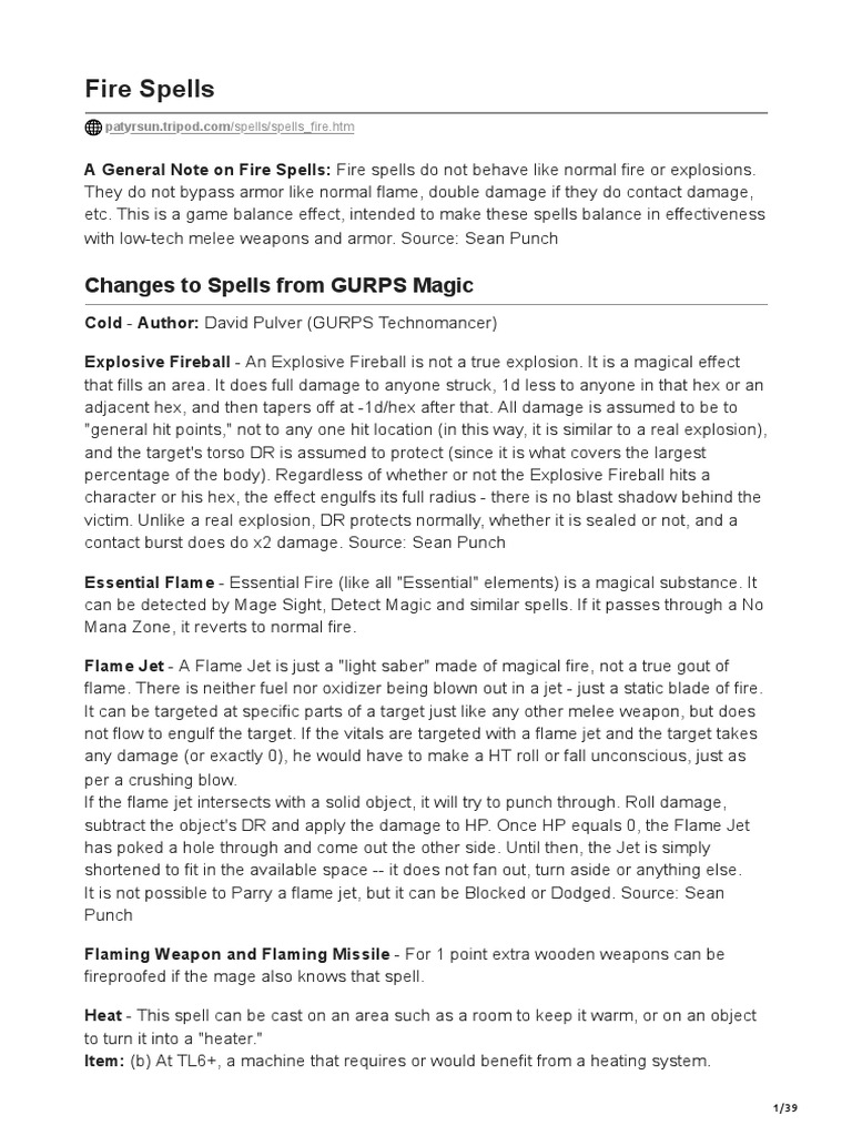 Fire Spells | PDF | Fires | Clothing