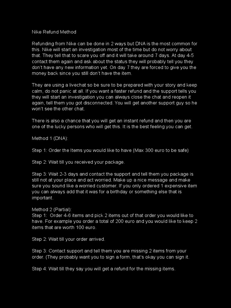 Nike refund PDF