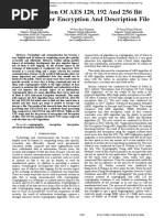 Comparision of AES 128, 192 and 256 Bit Algorithm For Encryption and Description File