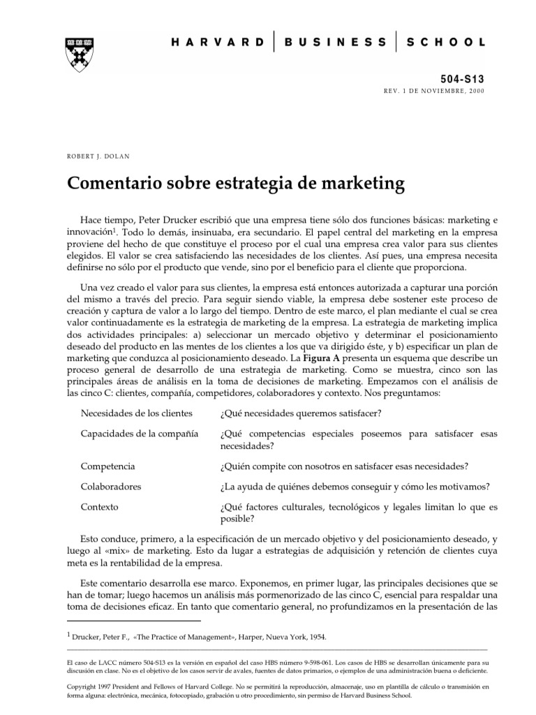 Comentario Sobre Estrategia de Marketing | PDF