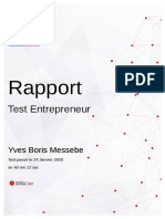 Rapport Du Test Entrepreneur de Yves Boris Messebe