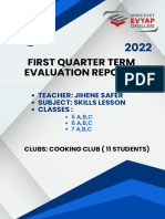 First Quarter Term Evaluation Report 2022