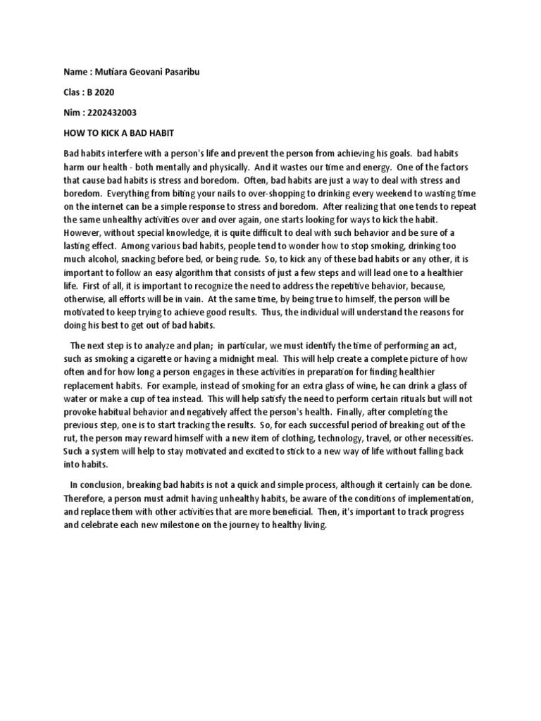 TR Mutiara Geovani PasaribuReg B 2020 PDF Habits Cognitive Science