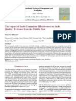 The Impact of Audit Committee Effectiveness On Audit Quality: Evidence From The Middle East
