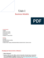 Unit-1: Business Models