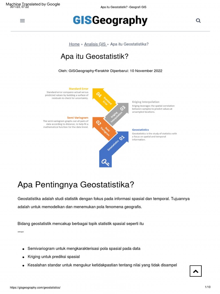 What Is Geostatistics GIS Geography PDF