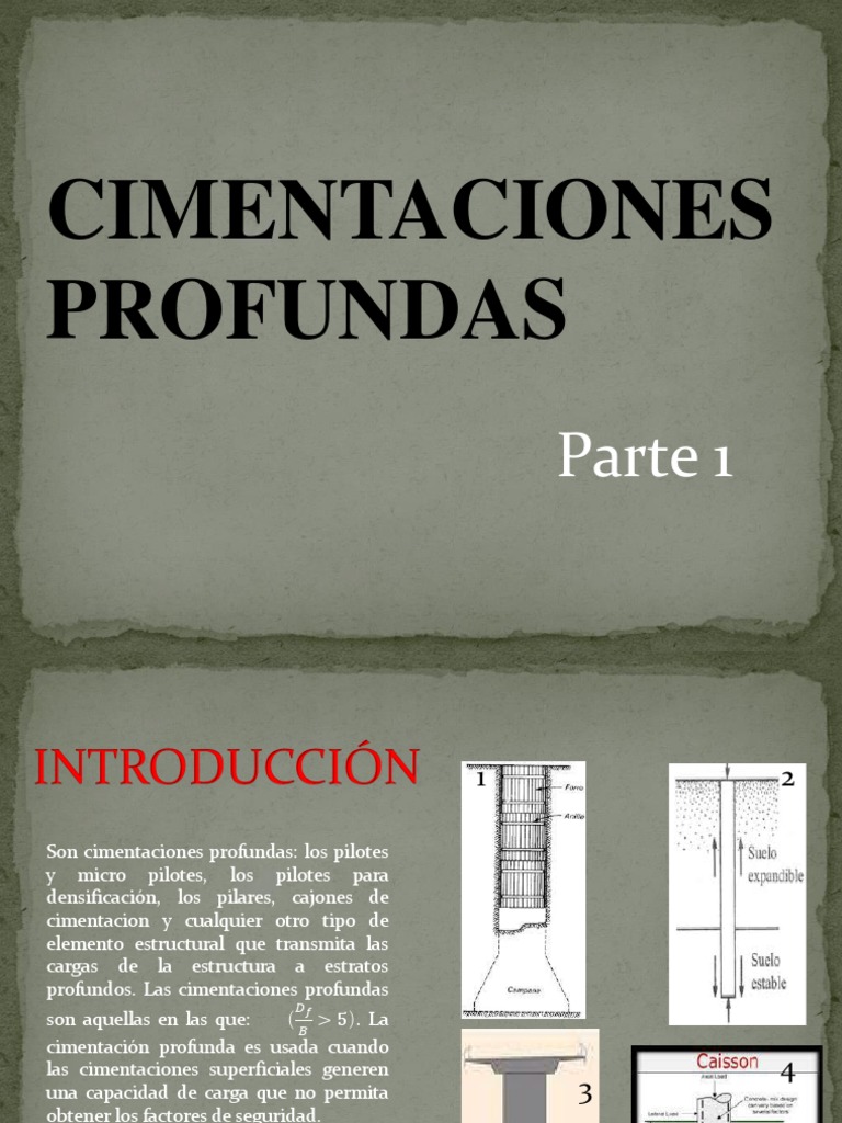 Tipos y Funciones de Cimentaciones Profundas | PDF | Fundación ...
