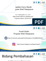 Template Karya Ilmiah Program Studi Manajemen: Dr.E. Andriyansah, S.E., M.M. Tangerang Selatan, 08 April 2023