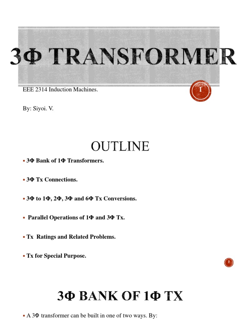 1a. 3Φ Transformers | PDF | Transformer | Ac Power