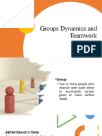 Groups Dynamics and Teamwork