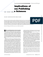 The Cost Implications of Open-Access Publishing in The Life Sciences