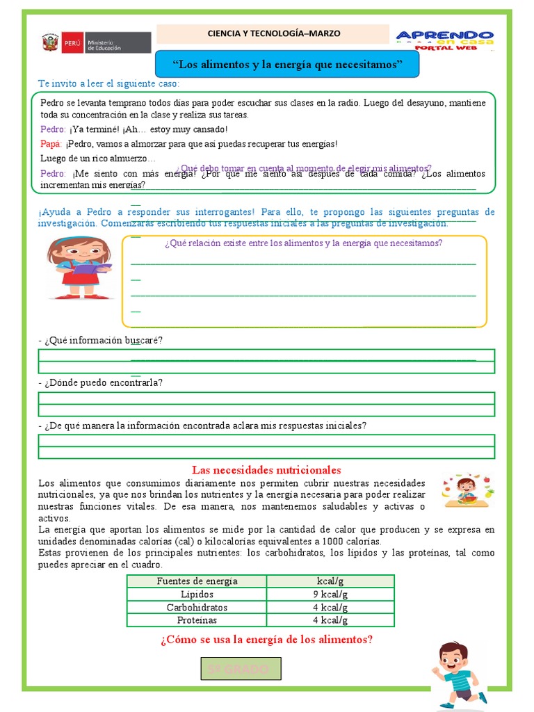 Ficha de Ciencia y Tecnología 02 - Marzo - 2023 - 5° Grado-Sesion 2 ...