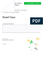 Brand communication strategy channels template