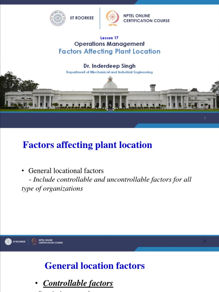 Plant Location And Factors Affecting Plant Location