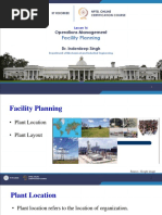 Lecture 16 Facility Planning