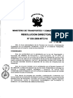 Resolucion Directoral #030-2006-MTC 16