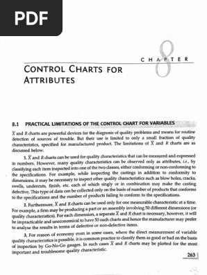 Control charts for attributes