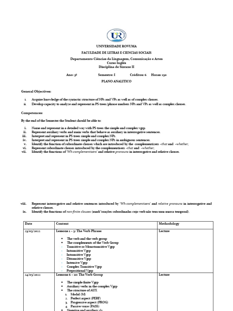 Scheme of Work | PDF | Clause | Phrase