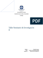 Taller Seminario de Investigación II: Universidad de La Frontera Facultad de Ciencias Sociales y Humanidades Sociología