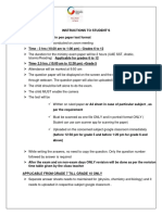 Instructions To Student 'S: Student Can Use Cam Scanner App For Scanning The Paper)