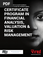 Certificate Program in Financial Analysis, Valuation & Risk Management