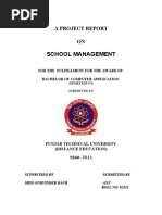 School Management: A Project Report ON