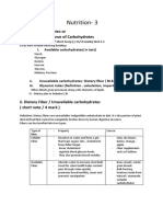 Nutrition-3: Dietary Carbohydrates or Nutritional Importance of Carbohydrates